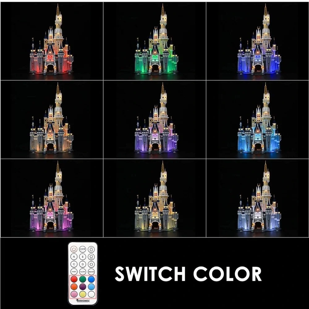 BRIKSMAX‎ Led Lighting Kit for The Disney Castle - Compatible with Lego 71040